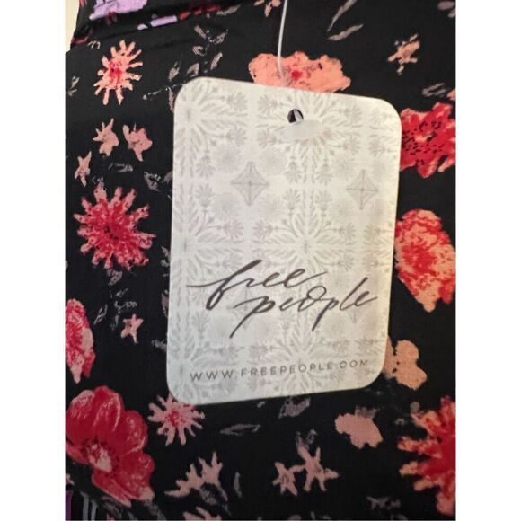 NWT $128 Free People Hazel Blouse in Black & Multi Size S - Picture 9 of 10